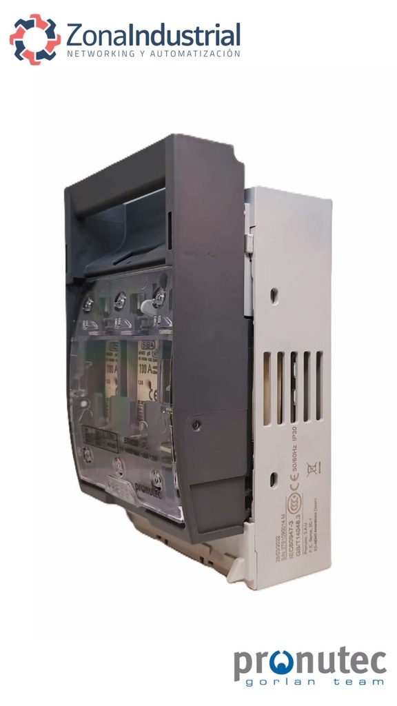 Base porta fusible desconectable en carga NH00 / NH000, 3 polos, panel, 160A 690V (Seccionador fusible)