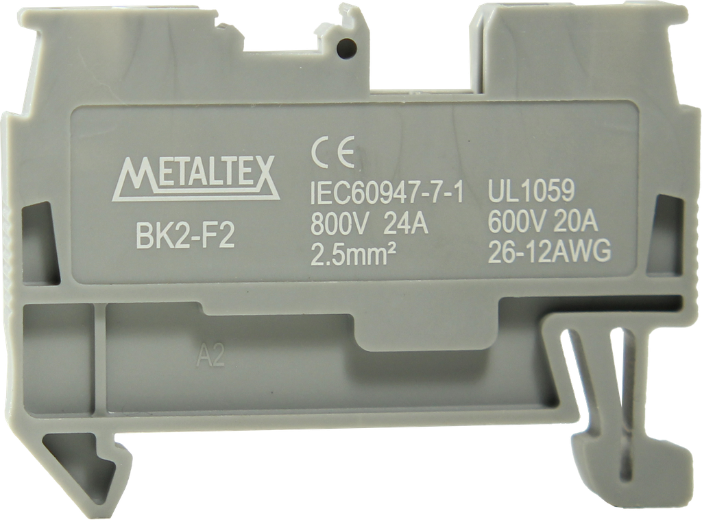 Borneras riel din 2,5mm² libre mantenimiento con resorte BK2