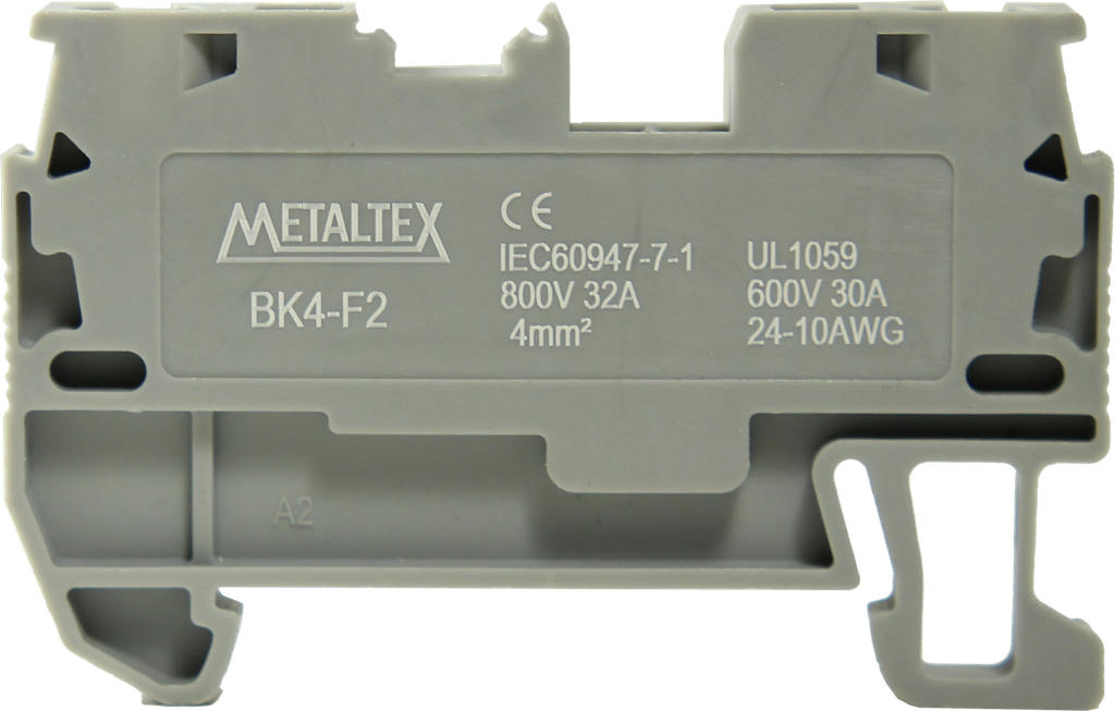 Borneras riel din 4mm² libre mantenimiento con resorte BK4