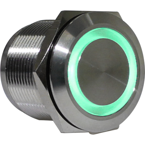 Pulsador antivandálico momentáneo iluminado tricolor Serie AV22_RGB