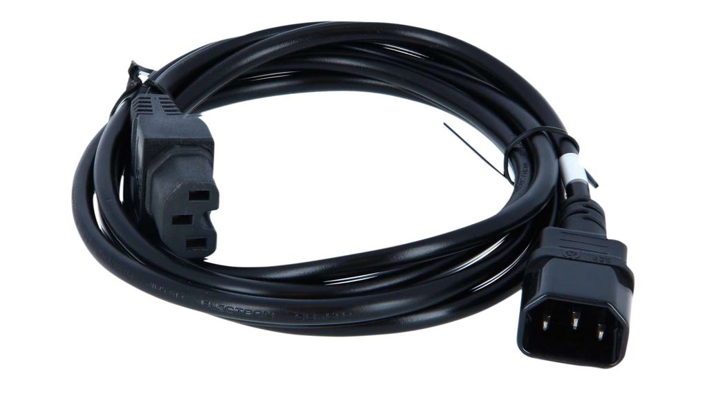 Cabinet jumper power cord, 250VAC 13A, C14-C15 connectors