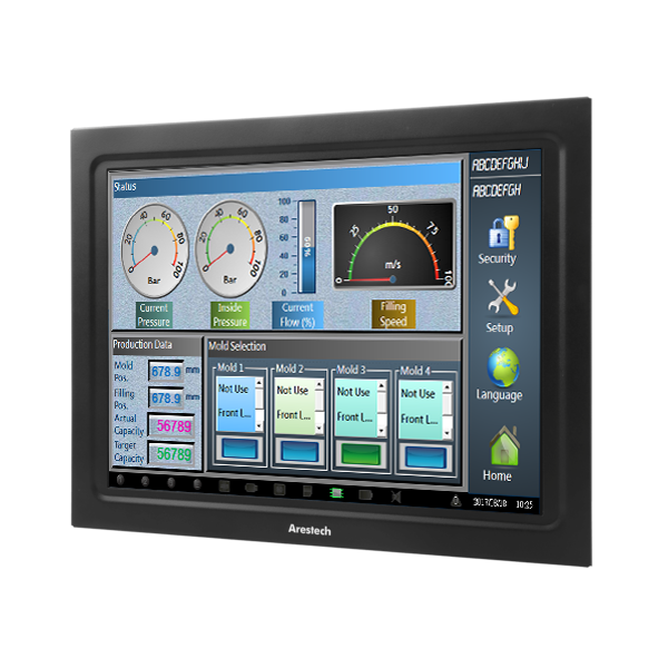 Monitor Táctil Industrial capacitivo PCAP 4:3 XGA de 12,1”