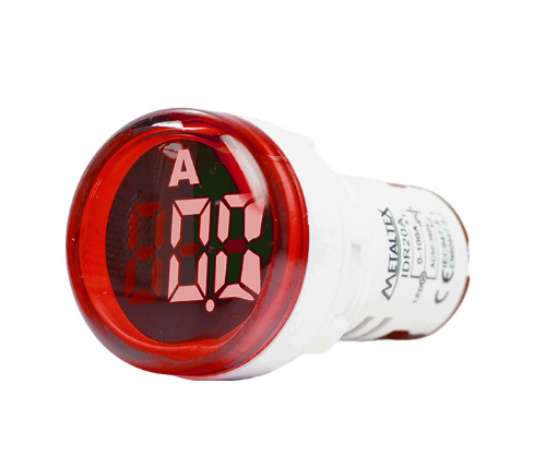 Indicador Digital de Corriente, voltaje, frecuencia, temperatura Serie ID20, Formato Redondo, Metaltex