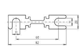 FUSIBLE SIBA 300A, 80VDC para Montacargas y Camiones, tipo A (Abiertos), pack de 100 unidades.
