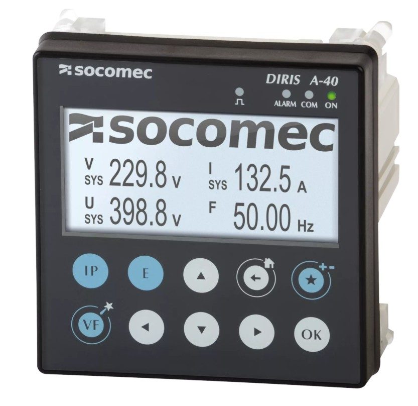 Analizador de Redes multifunción PMD Diris A40  RS485 MODBUS 3I 2O- Socomec