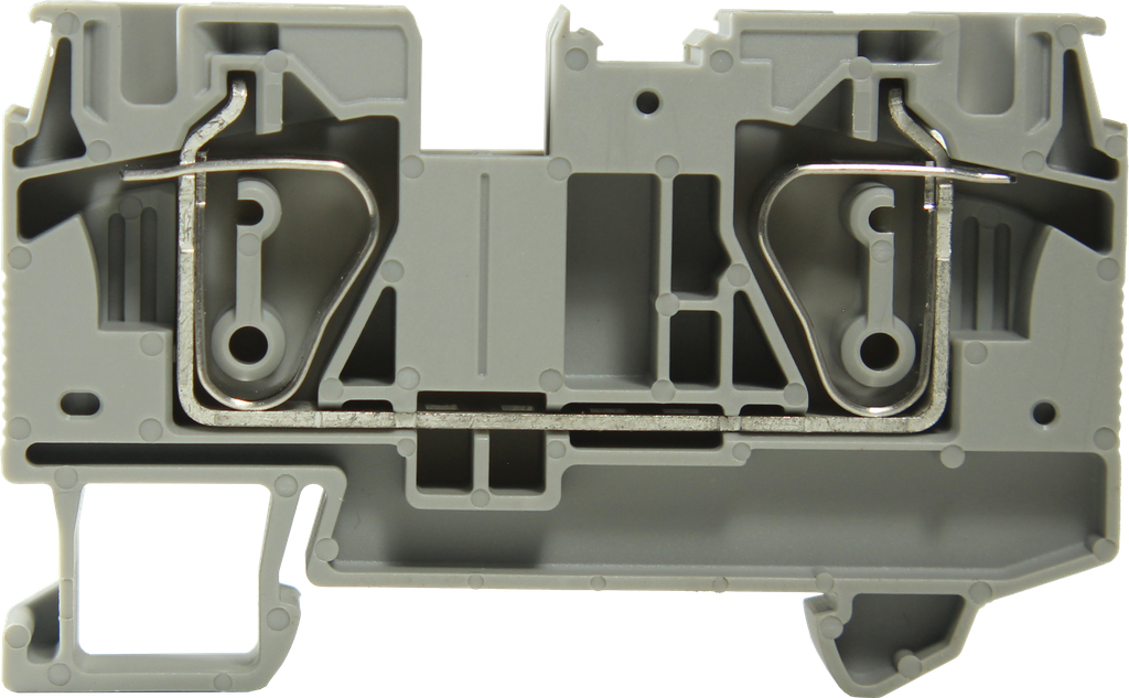 Borneras riel din 10mm² libre mantenimiento con resorte BK10