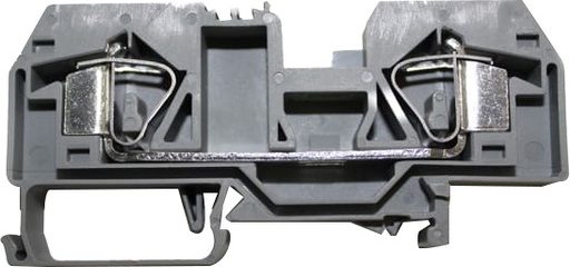 Borneras riel din 16mm² libre mantenimiento con resorte 2 vías frontal BM16