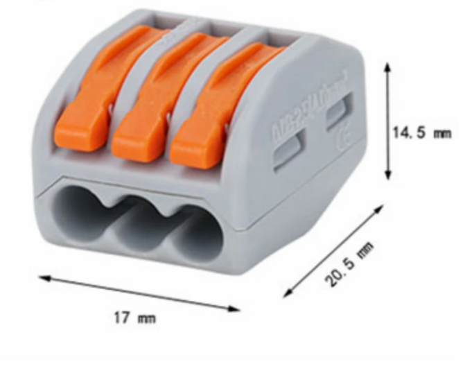 Conector de 3 pines de unión tipo WAGO 32A