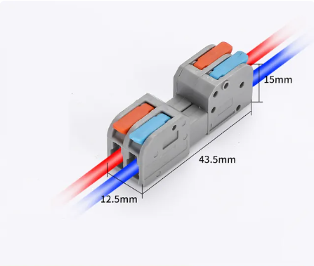 [DF2604D-2] Miniconector de cable rápido de acoplamiento 2 pines Tipo WAGO