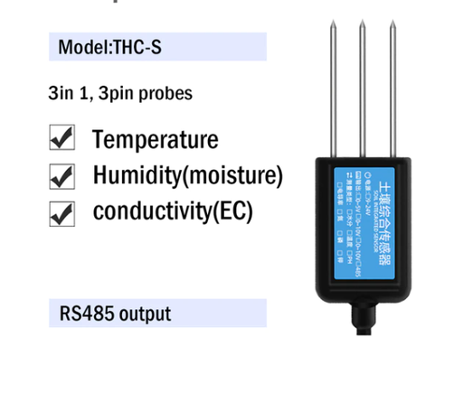 [CWT-SOIL-THC-S] Sensor de temperatura, humedad y conductividad RS485