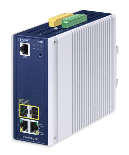 [TSN-900-2T2S] Conversor de medios TSN Gestionado Industrial de 2 Puertos 10/100/1000T + 2 Puertos 1G/2.5G SFP