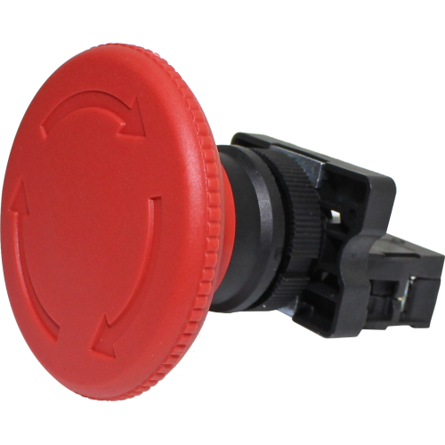 [P20BYR-R-1B] Botón de emergencia tipo hongo plástico 60mm 1NC Serie P20