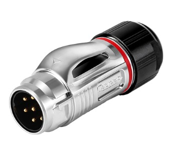 [BD-20-C07PE-03-001A] Conector Serie BD-20 Macho 7 Pines Plug Soldadura Metálico CNLINKO