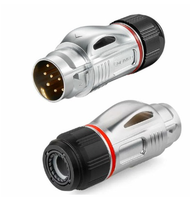 [BD-24-C10PE-03-001A] Conector Serie BD-24 Macho 10 Pines Plug Soldadura Metálico CNLINKO
