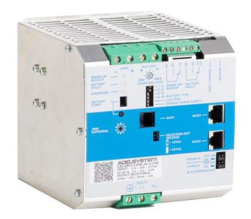 [CB122410A] CB122410A Cargador DC-UPS 12/24V 15A/10A con Modbus RTU ADEL System