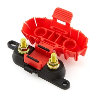 [MFH-M11-SR] Portafusible MEGA 300A 32VAC/32VDC marca GEP Power, con tapa roja
