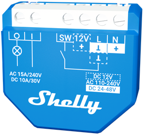 [Wave 1 Mini LR US] Shelly Wave 1 Mini LR US – Interruptor Inteligente Z-Wave Compacto con Contacto Seco