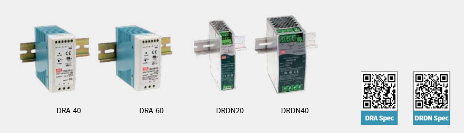 Fuente de poder regulable mean well serie DRA y DRDN40