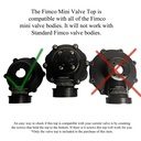 Tapa para mini válvula compatibles con modelos de 1" y 1 1/4"