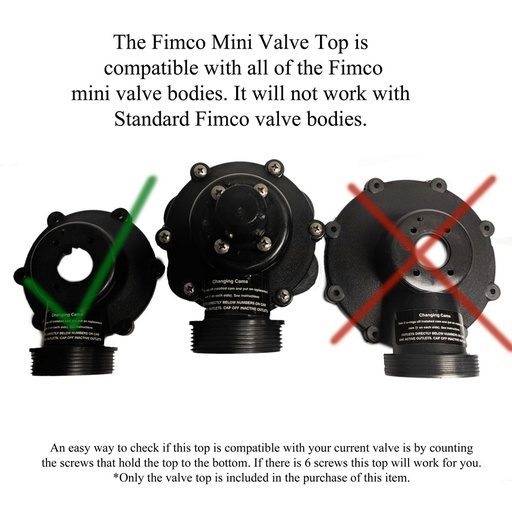 Tapa para mini válvula compatibles con modelos de 1" y 1 1/4"