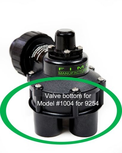 Base inferior válvula FIMCO de 4 salidas 1"