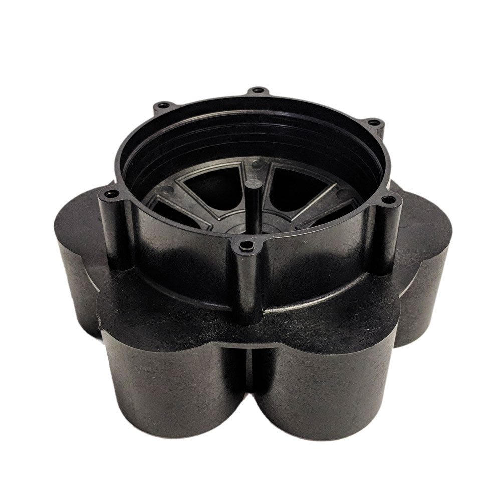 Base inferior válvula mini FIMCO opciones de 4 y 6 salidas de 1 1/4"