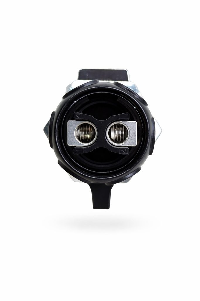 Conector Circular LP-28 Hembra 2 Pines Panel Metal (Bloqueo/Tuerca)