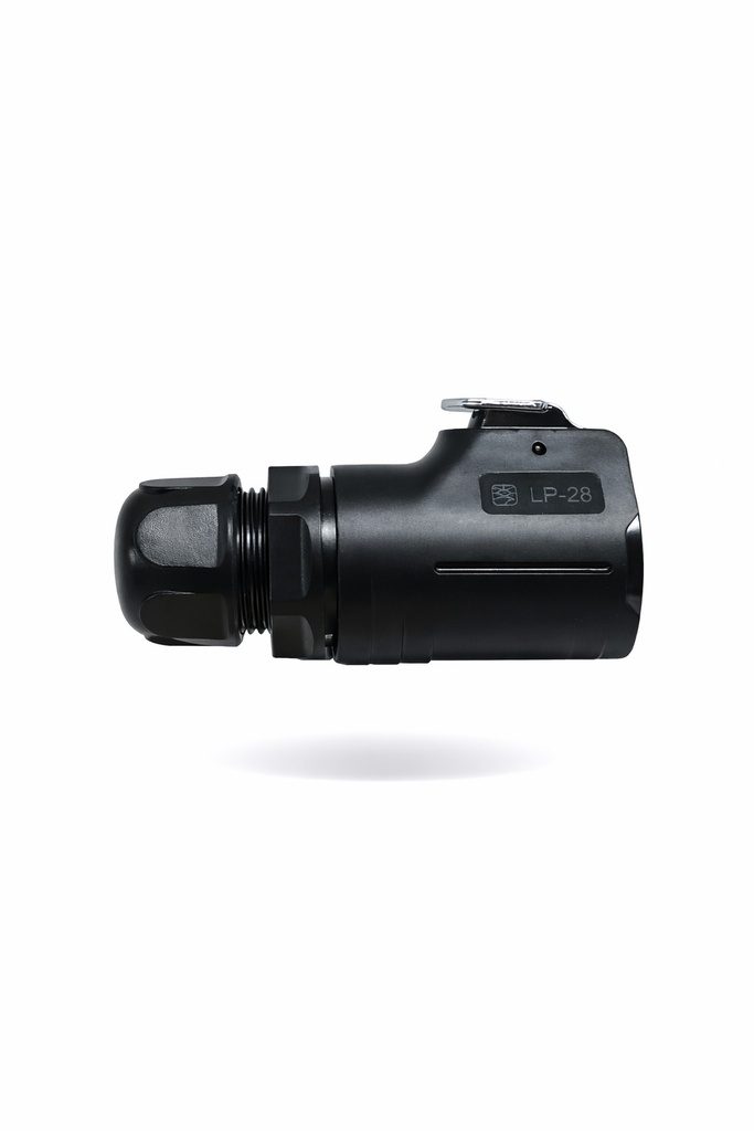 Conector Circular LP-28 Macho 2 Pines Volante Plástico-Metal con Bloqueo