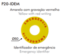 Identificador de emergencia para Botón 22mm