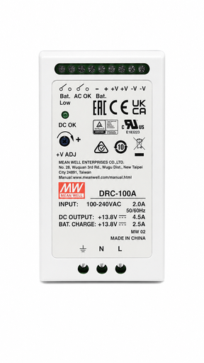 Fuente de poder riel DIN con UPS 100W DRC-100