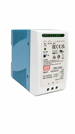 Fuente de poder riel DIN con UPS 100W DRC-100