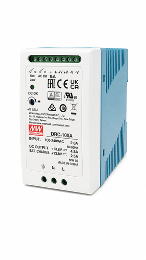 Fuente de poder riel DIN con UPS 100W DRC-100