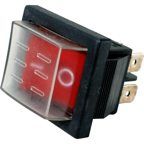 Interruptor basculante Iluminado 2 posiciones fijas con tapa silicona  Serie RS-201