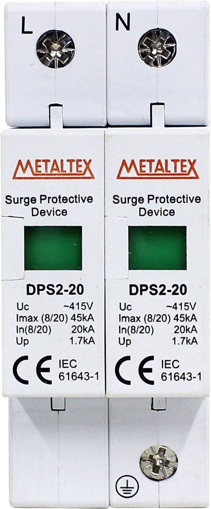 Dispositivo de protección contra sobre tensión 415VAC 20/45KA Tipo II serie DPS2