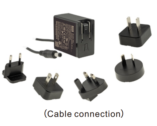 Fuente de poder mural industrial AC-DC conector P1J/USB 12W NGE12I