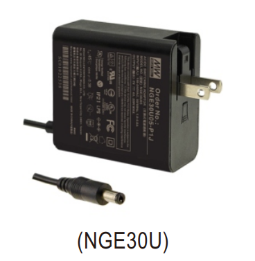 Fuente de poder mural industrial AC-DC conector P1J 30W NGE30