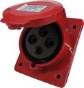 Enchufe industrial inclinado socket hembra embutido 380 a 415VAC 16 a 32A TLI