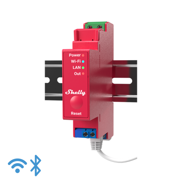 Relé inteligente profesional riel DIN de 1 canal con power meter contacto seco