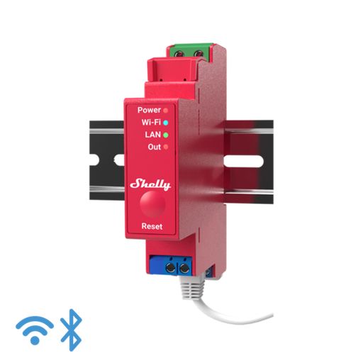 Relé inteligente profesional riel DIN de 1 canal con power meter contacto seco