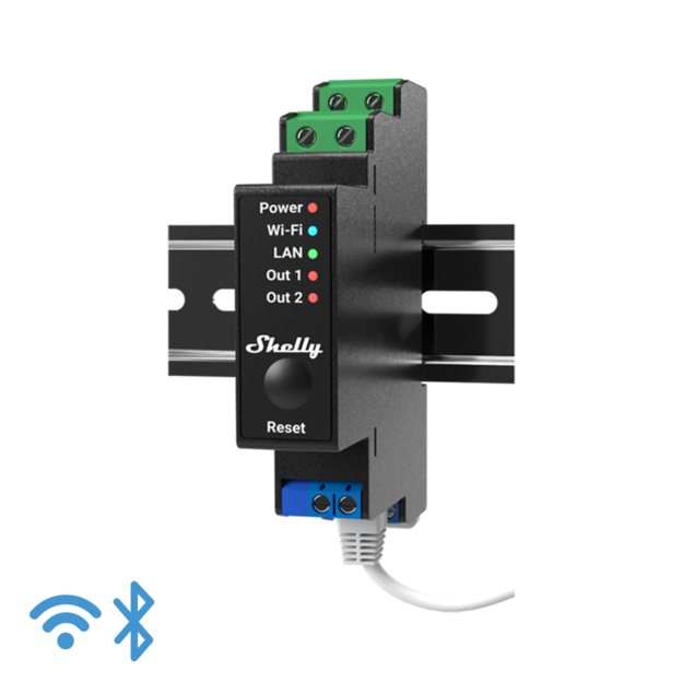 Relé inteligente profesional riel DIN de 1 canal con power meter contacto seco