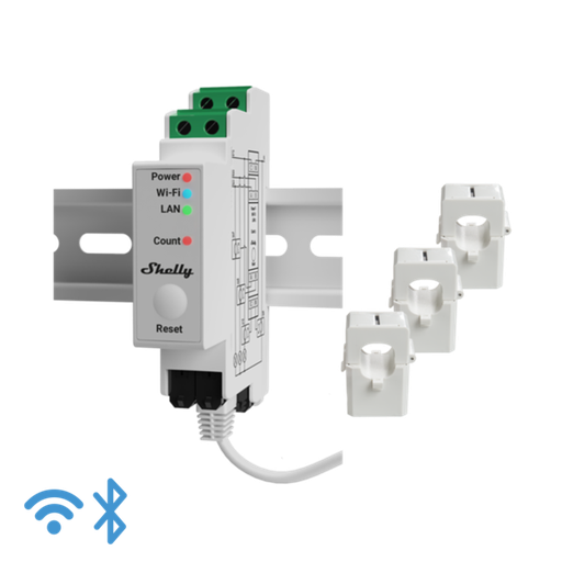 Relé inteligente profesional riel DIN de 1 canal con power meter contacto seco