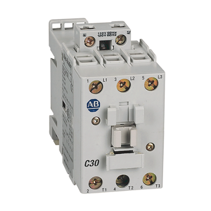 Contactor IEC, 30 Amp, 3-Pole, 208/240 Volt AC Coil, 1 NO Auxiliary Contact