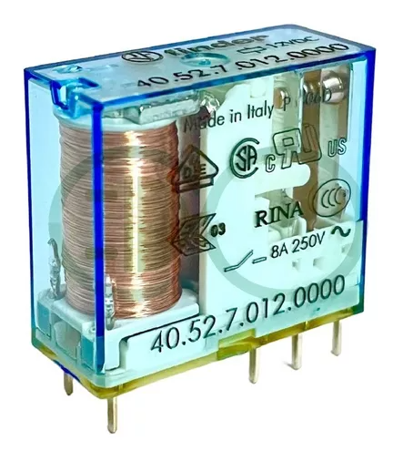 Relay 2 Form C (NO/NC), 12 V (DC), 288 Ohm, 8 A, 400 V (AC), monostable