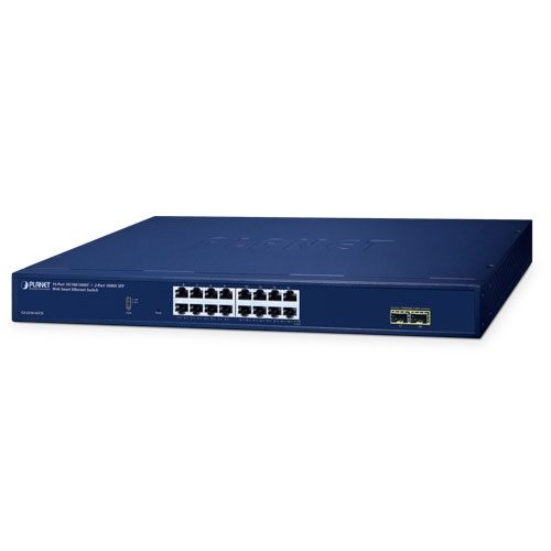 Switch Web Smart Ethernet de 16 Puertos 10/100/1000T + 2 Puertos 1000X SFP