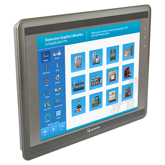 Pantalla táctil 12.1" TFT, 1024x768 px, 16.2 M colores, 256 RAM/ROM, RISC Cortex A8 32 bit 1 GHZ, Caja aluminio