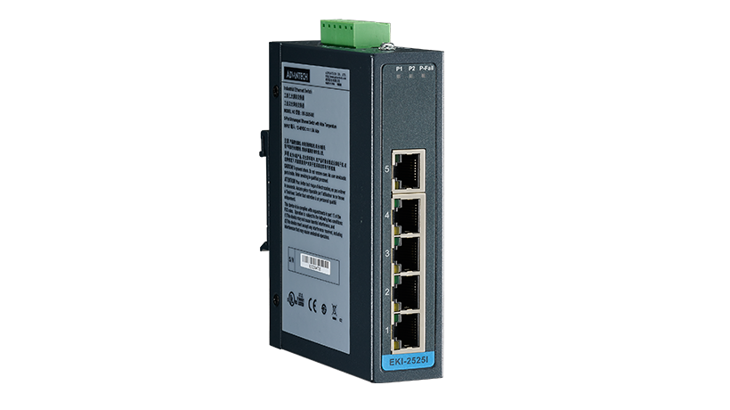 Conmutador Ethernet Industrial no Administrado 5FE, de -40 a 75 ℃