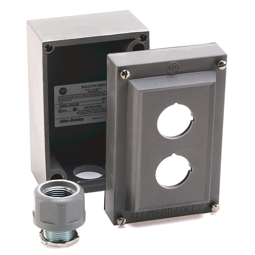 Enclosure, 2-Hole, Polyester, 1 x 3/4" Hub, NEMA 4/4X/13