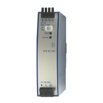 RPS80 EEC Power Supply, 120/240 VAC Input, DIN-Rail Mount, 24 - 28 VDC / 3.0 Amp Output