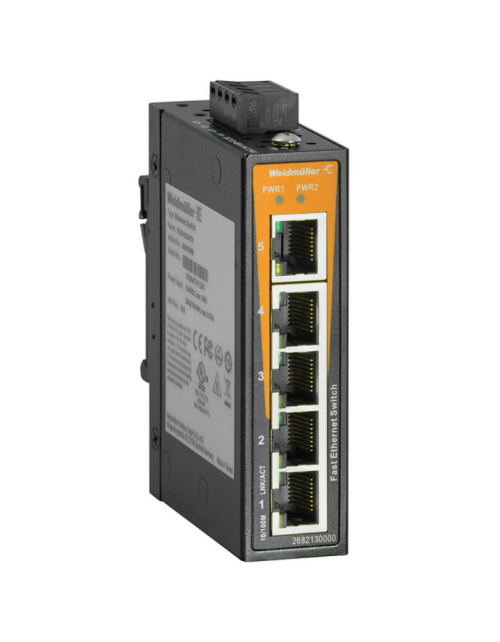 Switch De Red, Unmanaged, Fast Ethernet, Número De Puertos: 5x RJ45, IP30, -40 °C...75 °C