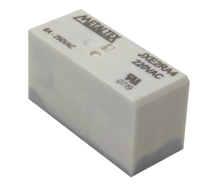 Relé plug-in, 2 contactos reversibles (DPDT), 110 VAC y 220 VAC